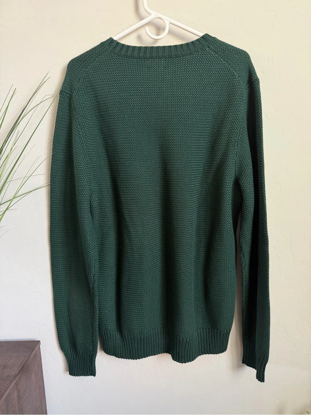 J.Crew Heritage Textured Cotton Knit Sweater Forest Green Large NWT